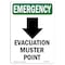 Signmission Safety Sign, OSHA EMERGENCY, 10" Height, Evacuation Muster, Portrait OS-EM-D-710-V-10474 - alternate 1